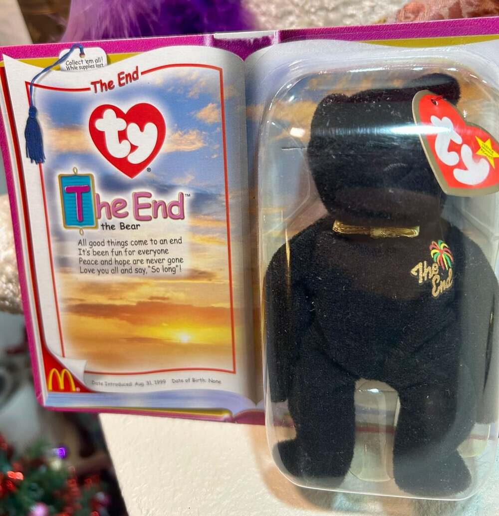 Ty The End The Bear Teenie Beanie Baby Sealed Package 1999